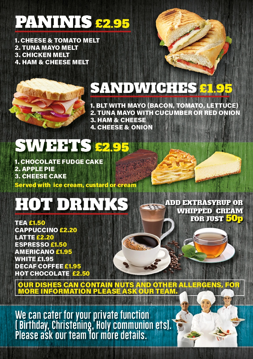 Menu Anthony’s Pizza