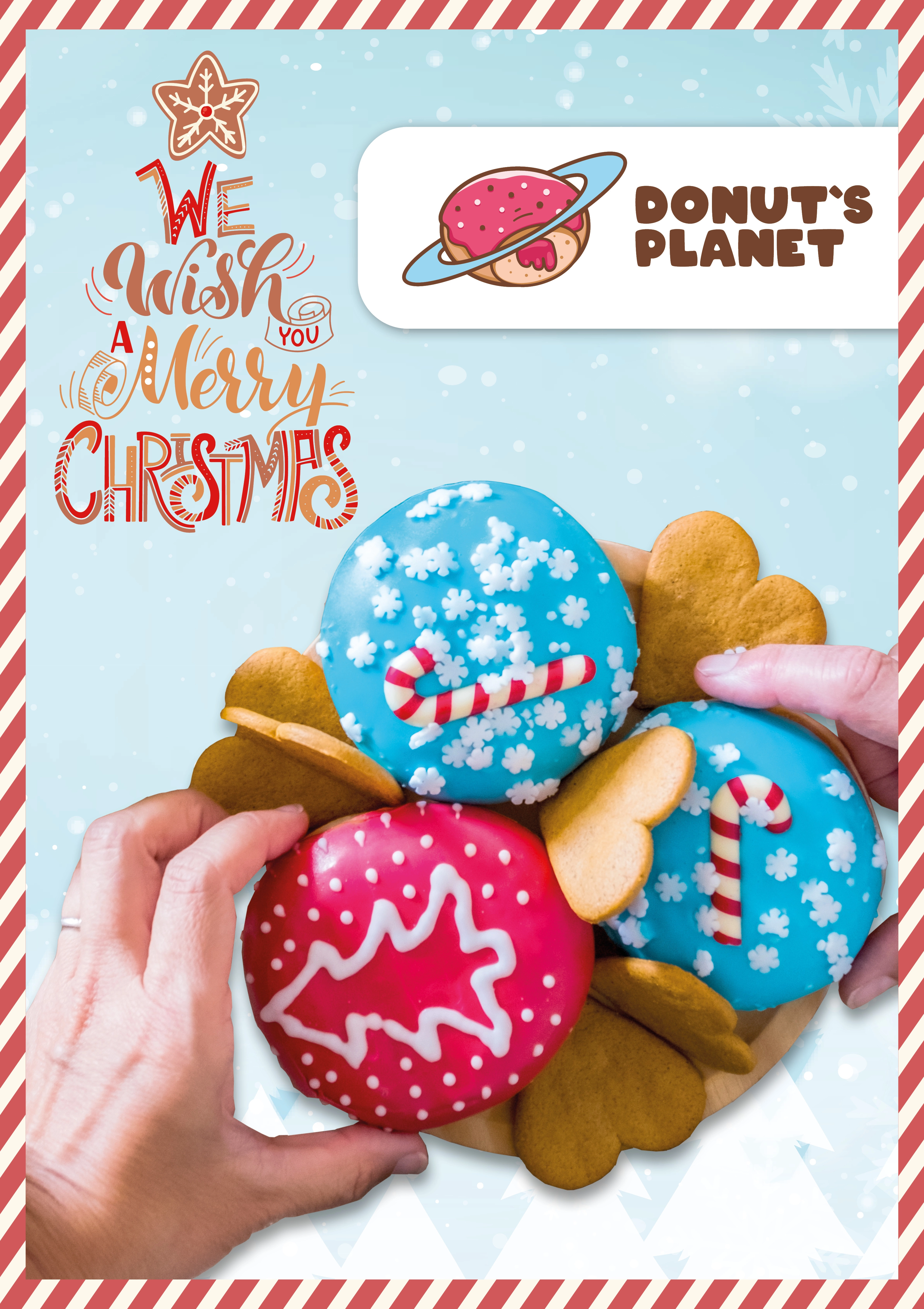 Świąteczny plakat Donuts