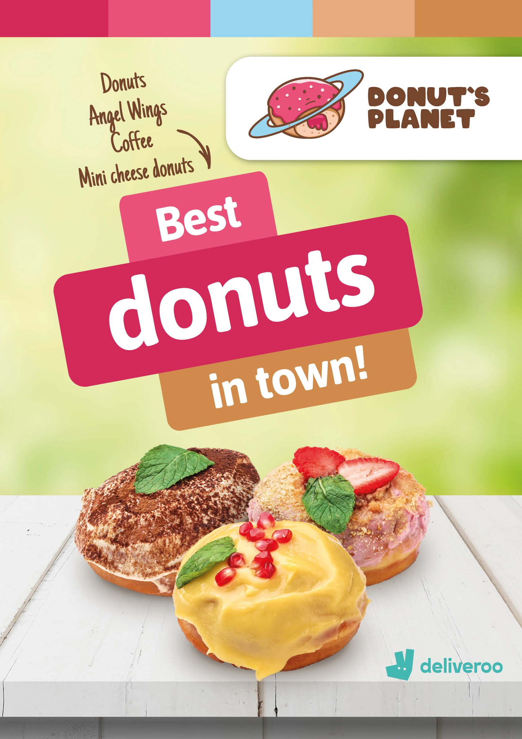 Plakat z pączkami Donuts