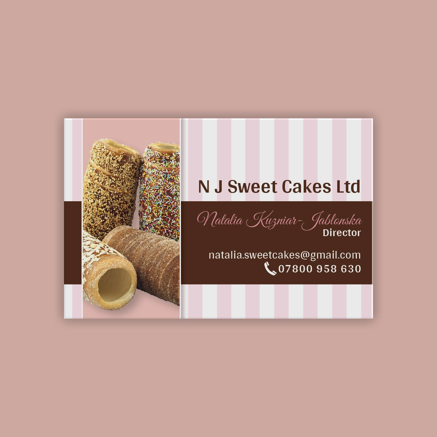 Wizytówka N J Sweet Cakes Ltd