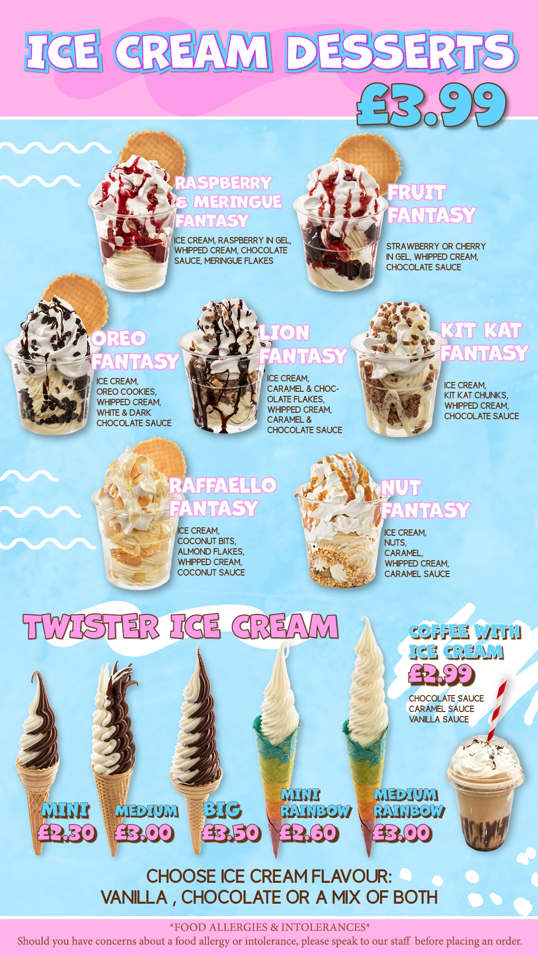 Cennik Ice Cream Desserts Ice and Roll