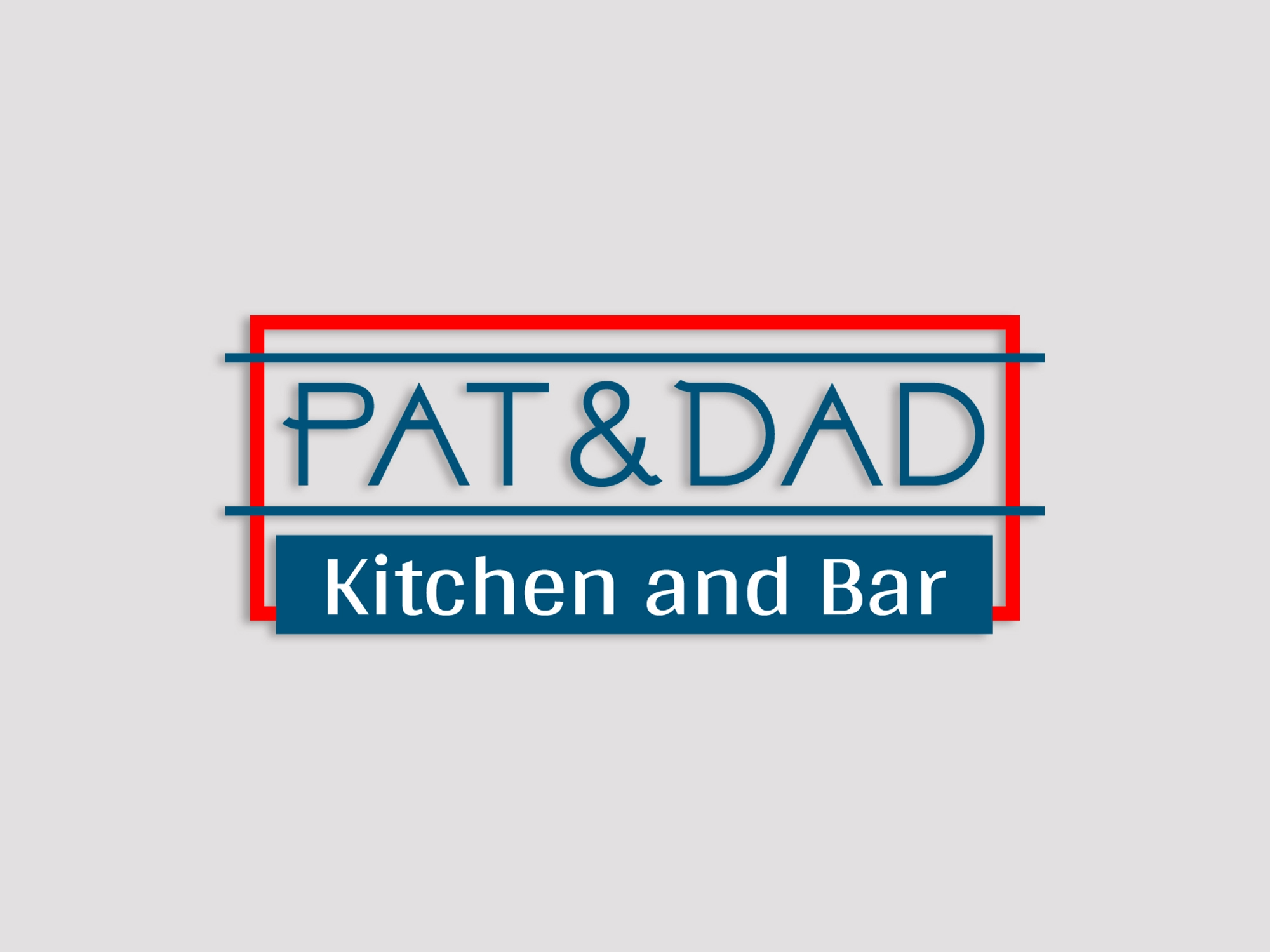 Logo Pat & Dad Kitchen and Bar